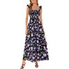 Dark Blue Purple Floral