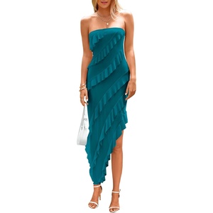 image:imagePRETTYGARDEN Summer Wedding Guest Dresses for Women 2026 Spring Cocktail Prom Graduation Bodycon Backless Elegant Midi DressLake Blue