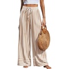 Striped Khaki White