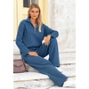 image:imagePRETTYGARDEN Womens Winter 2 Piece Sweater Set Long Sleeve Quarter Zip Sweatshirt Wide Leg Pants Fall Outfits TracksuitBlue