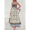 image:imagePRETTYGARDEN Summer Dresses for Women 2026 Casual Spaghetti Strap Beach Long Sundresses Boho Floral Smocked Maxi Flowy DressApricot