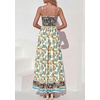 image:imagePRETTYGARDEN Summer Dresses for Women 2026 Casual Spaghetti Strap Beach Long Sundresses Boho Floral Smocked Maxi Flowy DressApricot