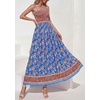 image:imagePRETTYGARDEN Summer Dresses for Women 2026 Casual Spaghetti Strap Beach Long Sundresses Boho Floral Smocked Maxi Flowy DressBlue