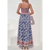 image:imagePRETTYGARDEN Summer Dresses for Women 2026 Casual Spaghetti Strap Beach Long Sundresses Boho Floral Smocked Maxi Flowy DressDark Blue