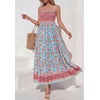 image:imagePRETTYGARDEN Summer Dresses for Women 2026 Casual Spaghetti Strap Beach Long Sundresses Boho Floral Smocked Maxi Flowy DressLight Blue