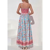 image:imagePRETTYGARDEN Summer Dresses for Women 2026 Casual Spaghetti Strap Beach Long Sundresses Boho Floral Smocked Maxi Flowy DressLight Blue