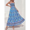 image:imagePRETTYGARDEN Summer Dresses for Women 2026 Casual Spaghetti Strap Beach Long Sundresses Boho Floral Smocked Maxi Flowy DressSky Blue