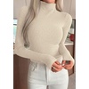 image:imagePRETTYGARDEN Long Sleeve Shirts for Women Fall Clothes  Soft Brushed Ribbed Knit Pullover Mock Neck Lightweight Sweater Comfy Underscrubs Basic Casual Winter Layering TopsApricot