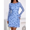 image:imagePRETTYGARDEN Womens 2026 Fall Fashion Floral Long Sleeve Mini Dress Mesh Bodycon Short Party Date Night Going Out DressesFloral Light Blue