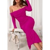 image:imagePRETTYGARDEN Womens 2026 Fall Long Sleeve Maxi Dress Off Shoulder Mesh Ruched Bodycon Trendy Long Wedding Guest DressesRose Red