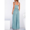 image:imagePRETTYGARDEN One Piece Jumpsuits for Women Casual Summer Cruise Outfits 2026 Spring Fashion Smocked Wide Leg Gingham RompersDusty Blue