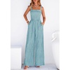 image:imagePRETTYGARDEN One Piece Jumpsuits for Women Casual Summer Cruise Outfits 2026 Spring Fashion Smocked Wide Leg Gingham RompersDusty Blue