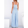 image:imagePRETTYGARDEN One Piece Jumpsuits for Women Casual Summer Cruise Outfits 2026 Spring Fashion Smocked Wide Leg Gingham RompersLight Blue
