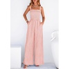 image:imagePRETTYGARDEN One Piece Jumpsuits for Women Casual Summer Cruise Outfits 2026 Spring Fashion Smocked Wide Leg Gingham RompersLight Pink