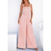 image:imagePRETTYGARDEN One Piece Jumpsuits for Women Casual Summer Cruise Outfits 2026 Spring Fashion Smocked Wide Leg Gingham RompersLight Pink