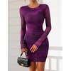 image:imagePRETTYGARDEN Women Long Sleeve Mini Dress Spring 2026 Tie Dye Print Bodycon Cocktail Party Club Outfits Homecoming DressesFloral Purple