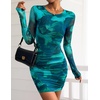 image:imagePRETTYGARDEN Women Long Sleeve Mini Dress Spring 2026 Tie Dye Print Bodycon Cocktail Party Club Outfits Homecoming DressesLake Blue Floral