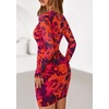 image:imagePRETTYGARDEN Women Long Sleeve Mini Dress Spring 2026 Tie Dye Print Bodycon Cocktail Party Club Outfits Homecoming DressesPurple Orange