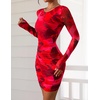 image:imagePRETTYGARDEN Women Long Sleeve Mini Dress Spring 2026 Tie Dye Print Bodycon Cocktail Party Club Outfits Homecoming DressesRed Floral