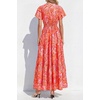 image:imagePRETTYGARDEN Women Summer Maxi Dresses 2026 Short Sleeve V Neck Button Floral Tiered Flowy Boho Sundress Beach OutfitsFloral Orange Red