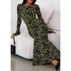image:imagePRETTYGARDEN Womens Floral Bodycon Maxi Dress 2026 Spring Elegant Mesh Long Sleeve Formal Wedding Guest Cocktail DressesArmy Green