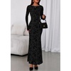 image:imagePRETTYGARDEN Womens Floral Bodycon Maxi Dress 2026 Spring Elegant Mesh Long Sleeve Formal Wedding Guest Cocktail DressesBlack