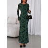 image:imagePRETTYGARDEN Womens Floral Bodycon Maxi Dress 2026 Spring Elegant Mesh Long Sleeve Formal Wedding Guest Cocktail DressesDark Green