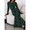 image:imagePRETTYGARDEN Womens Floral Bodycon Maxi Dress 2026 Spring Elegant Mesh Long Sleeve Formal Wedding Guest Cocktail DressesDark Green