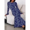 image:imagePRETTYGARDEN Womens Floral Bodycon Maxi Dress 2026 Spring Elegant Mesh Long Sleeve Formal Wedding Guest Cocktail DressesDusty Blue