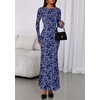 image:imagePRETTYGARDEN Womens Floral Bodycon Maxi Dress 2026 Spring Elegant Mesh Long Sleeve Formal Wedding Guest Cocktail DressesDusty Blue