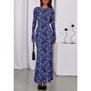 image:imagePRETTYGARDEN Womens Floral Bodycon Maxi Dress 2026 Spring Elegant Mesh Long Sleeve Formal Wedding Guest Cocktail DressesDusty Blue