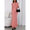 image:imagePRETTYGARDEN Womens Floral Bodycon Maxi Dress 2026 Spring Elegant Mesh Long Sleeve Formal Wedding Guest Cocktail DressesPink