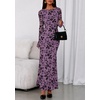 image:imagePRETTYGARDEN Womens Floral Bodycon Maxi Dress 2026 Spring Elegant Mesh Long Sleeve Formal Wedding Guest Cocktail DressesPurple