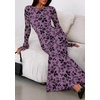 image:imagePRETTYGARDEN Womens Floral Bodycon Maxi Dress 2026 Spring Elegant Mesh Long Sleeve Formal Wedding Guest Cocktail DressesPurple