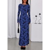 image:imagePRETTYGARDEN Womens Floral Bodycon Maxi Dress 2026 Spring Elegant Mesh Long Sleeve Formal Wedding Guest Cocktail DressesRoyal Blue