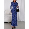 image:imagePRETTYGARDEN Womens Floral Bodycon Maxi Dress 2026 Spring Elegant Mesh Long Sleeve Formal Wedding Guest Cocktail DressesRoyal Blue