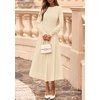 image:imagePRETTYGARDEN Womens Sweater Dress 2026 Long Sleeve Elegant Knit A Line Fall Wedding Guest Cocktail Midi Winter DressesApricot