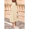 image:imagePRETTYGARDEN Womens Sweater Dress 2026 Long Sleeve Elegant Knit A Line Fall Wedding Guest Cocktail Midi Winter DressesApricot