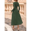image:imagePRETTYGARDEN Womens Sweater Dress 2026 Long Sleeve Elegant Knit A Line Fall Wedding Guest Cocktail Midi Winter DressesArmy Green