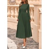 image:imagePRETTYGARDEN Womens Sweater Dress 2026 Long Sleeve Elegant Knit A Line Fall Wedding Guest Cocktail Midi Winter DressesArmy Green