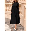 image:imagePRETTYGARDEN Womens Sweater Dress 2026 Long Sleeve Elegant Knit A Line Fall Wedding Guest Cocktail Midi Winter DressesBlack