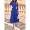 image:imagePRETTYGARDEN Womens Sweater Dress 2026 Long Sleeve Elegant Knit A Line Fall Wedding Guest Cocktail Midi Winter DressesBlue
