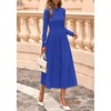 image:imagePRETTYGARDEN Womens Sweater Dress 2026 Long Sleeve Elegant Knit A Line Fall Wedding Guest Cocktail Midi Winter DressesBlue
