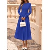 image:imagePRETTYGARDEN Womens Sweater Dress 2026 Long Sleeve Elegant Knit A Line Fall Wedding Guest Cocktail Midi Winter DressesBlue