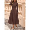image:imagePRETTYGARDEN Womens Sweater Dress 2026 Long Sleeve Elegant Knit A Line Fall Wedding Guest Cocktail Midi Winter DressesBrown