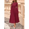 image:imagePRETTYGARDEN Womens Sweater Dress 2026 Long Sleeve Elegant Knit A Line Fall Wedding Guest Cocktail Midi Winter DressesBurgundy