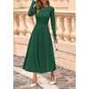 image:imagePRETTYGARDEN Womens Sweater Dress 2026 Long Sleeve Elegant Knit A Line Fall Wedding Guest Cocktail Midi Winter DressesDark Green
