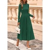 image:imagePRETTYGARDEN Womens Sweater Dress 2026 Long Sleeve Elegant Knit A Line Fall Wedding Guest Cocktail Midi Winter DressesDark Green