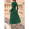 image:imagePRETTYGARDEN Womens Sweater Dress 2026 Long Sleeve Elegant Knit A Line Fall Wedding Guest Cocktail Midi Winter DressesDark Green