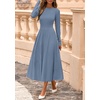 image:imagePRETTYGARDEN Womens Sweater Dress 2026 Long Sleeve Elegant Knit A Line Fall Wedding Guest Cocktail Midi Winter DressesGrey Blue